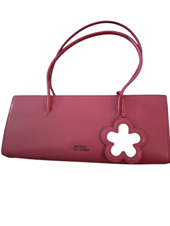 Marc Jacobs Handbags - Marc Jacobs East West Rose-Pink Leather Shoulder Bag with Flower Charm